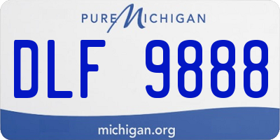 MI license plate DLF9888