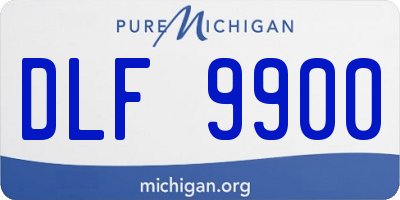 MI license plate DLF9900