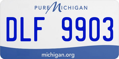 MI license plate DLF9903