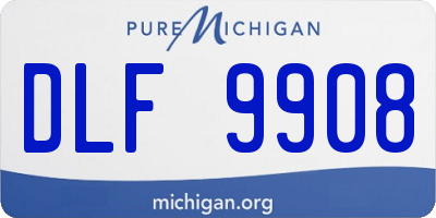 MI license plate DLF9908