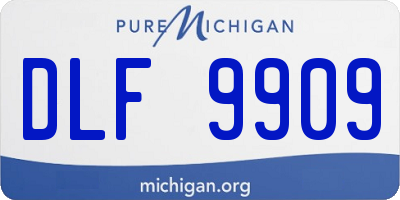 MI license plate DLF9909