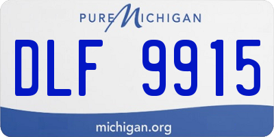 MI license plate DLF9915
