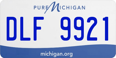MI license plate DLF9921