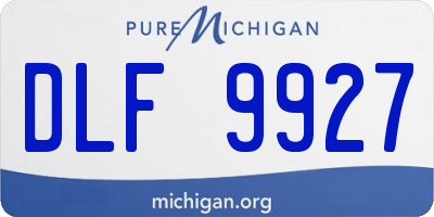 MI license plate DLF9927