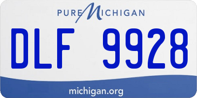 MI license plate DLF9928