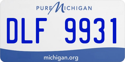 MI license plate DLF9931
