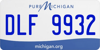 MI license plate DLF9932