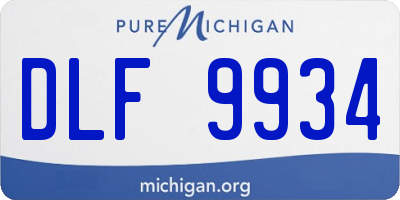 MI license plate DLF9934