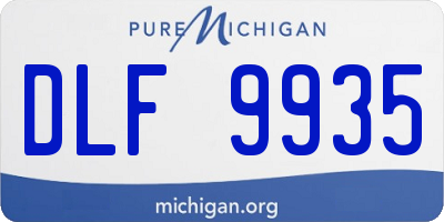 MI license plate DLF9935