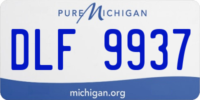 MI license plate DLF9937