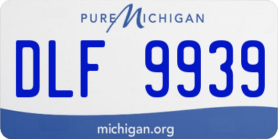 MI license plate DLF9939