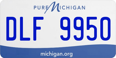 MI license plate DLF9950