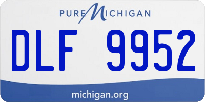MI license plate DLF9952