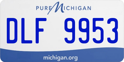 MI license plate DLF9953