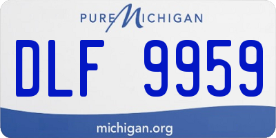 MI license plate DLF9959
