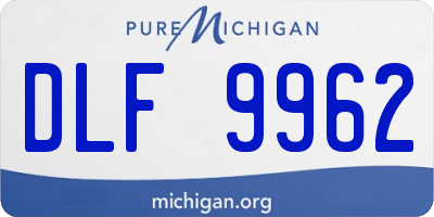MI license plate DLF9962