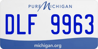 MI license plate DLF9963