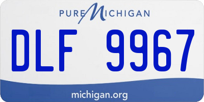 MI license plate DLF9967