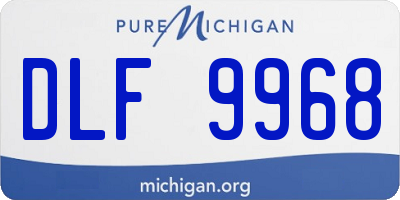 MI license plate DLF9968