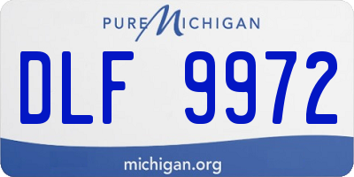 MI license plate DLF9972