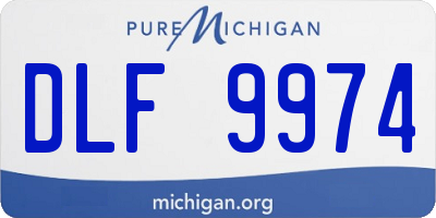 MI license plate DLF9974