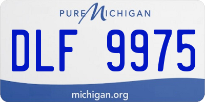 MI license plate DLF9975