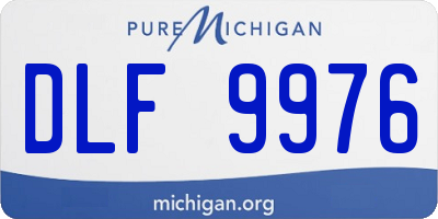 MI license plate DLF9976