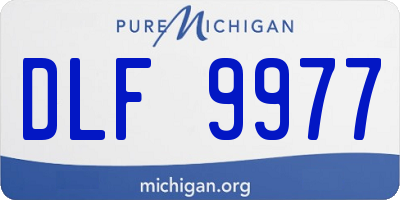MI license plate DLF9977
