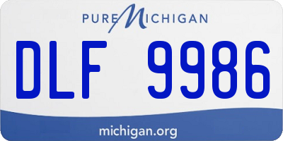 MI license plate DLF9986