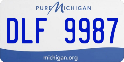 MI license plate DLF9987