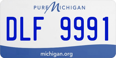 MI license plate DLF9991