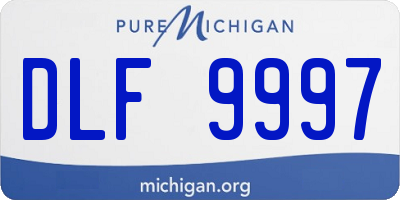 MI license plate DLF9997