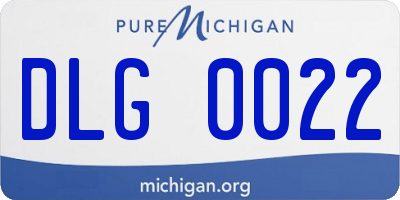 MI license plate DLG0022
