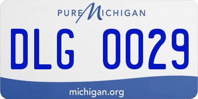 MI license plate DLG0029