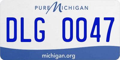 MI license plate DLG0047
