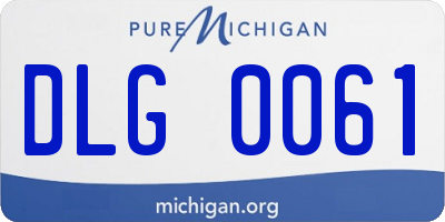 MI license plate DLG0061