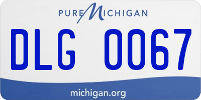 MI license plate DLG0067