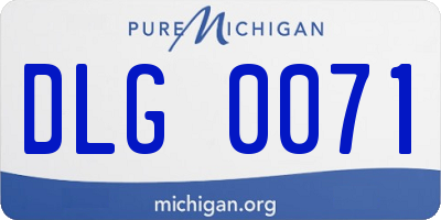 MI license plate DLG0071