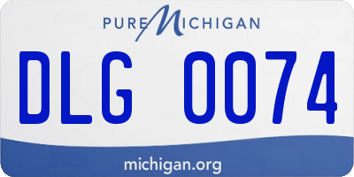 MI license plate DLG0074