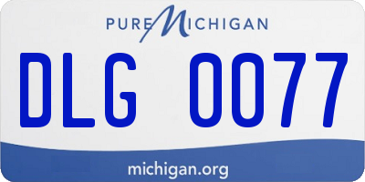 MI license plate DLG0077