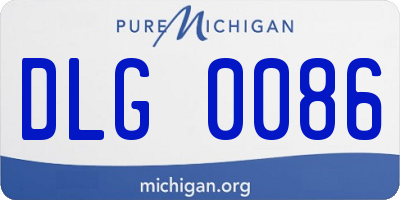 MI license plate DLG0086