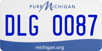 MI license plate DLG0087