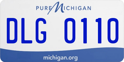 MI license plate DLG0110