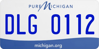 MI license plate DLG0112