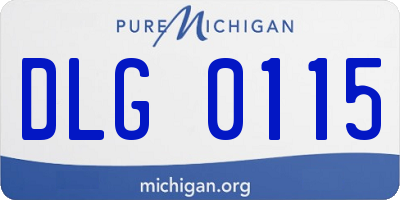 MI license plate DLG0115