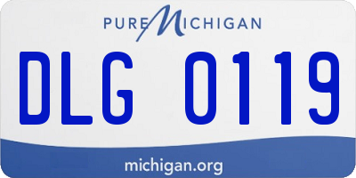 MI license plate DLG0119