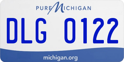 MI license plate DLG0122