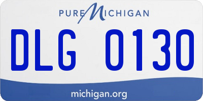 MI license plate DLG0130