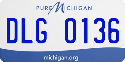MI license plate DLG0136