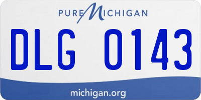 MI license plate DLG0143